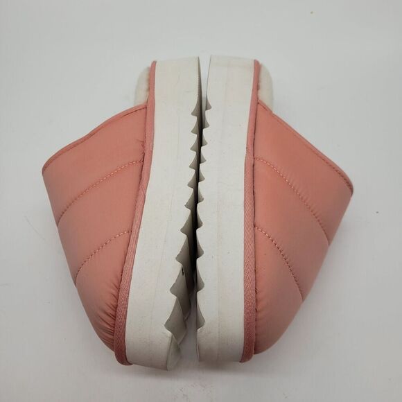 Anthropologie Maeve quilted platform womens slippers pink sz Lg 8 8.5 9 slip on - Picture 5 of 8